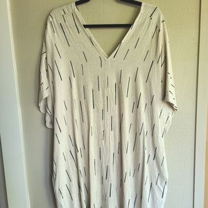 Beige Linen Short Sleeve Dress - grade & Gather - FREE SHIPPING
